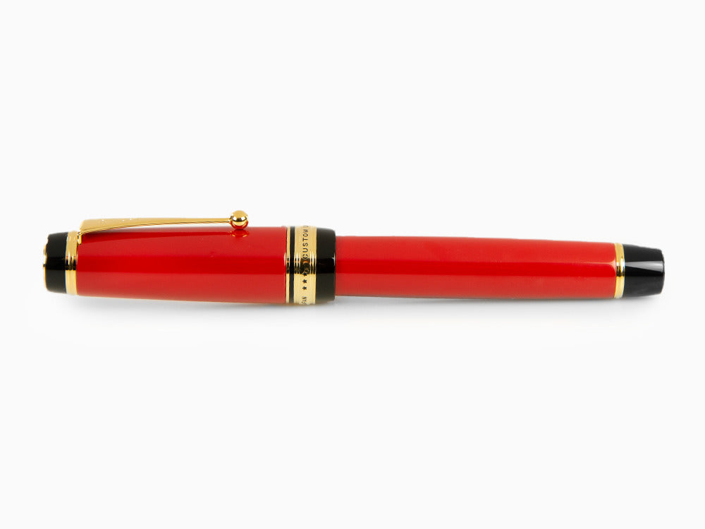 Stylo Plume Pilot Custom Urushi, Ebonite, Attributs or, Rouge, NPUR