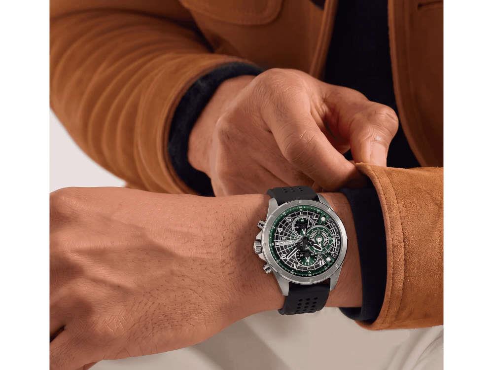 Montre à Quartz Police Cipher, PVD Gun Metal, 45 mm, Vert, PEFGO0000101