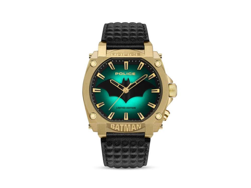 Montre à Quartz Police Forever Batman, PVD Or, Edition Limitée, PEWGD0022602