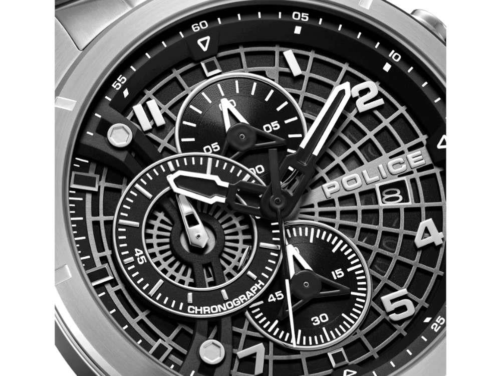 Montre à Quartz Police Cipher, 45 mm, Noir, PEWGI0000104