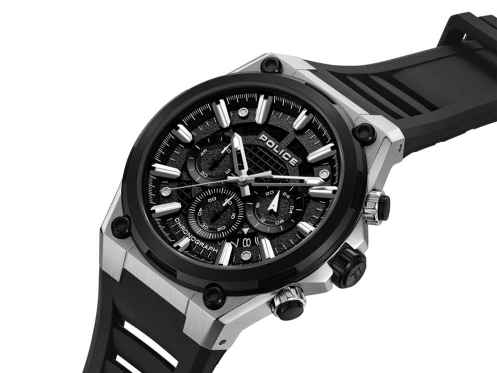 Montre à Quartz Police Uros, 45 mm, Noir, PEWGO0000601