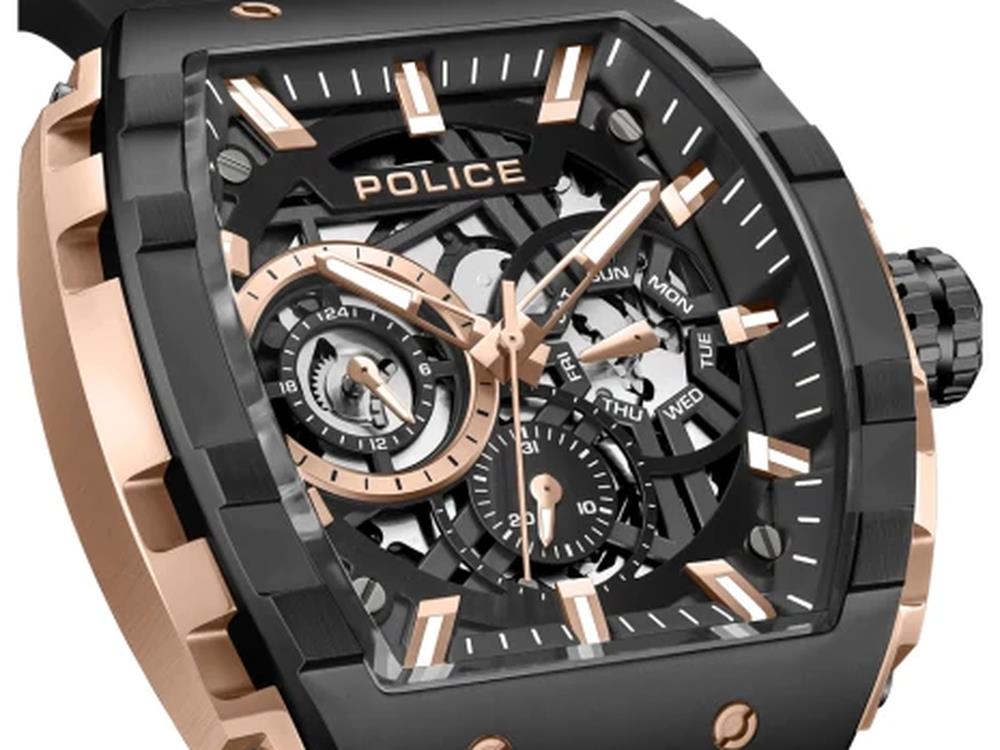 Montre à Quartz Police Flash, 48 mm, Noir, PEWGQ0063006