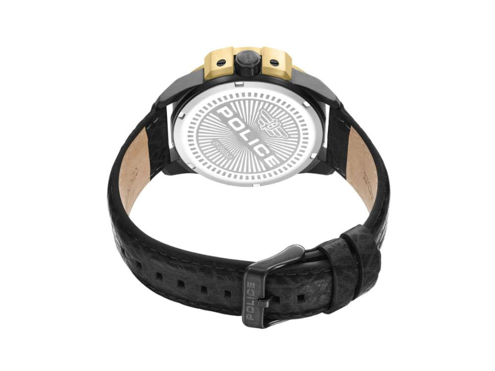 Montre à Quartz Police Underlined, PVD, 46 mm, Noir, PEWJF0005704