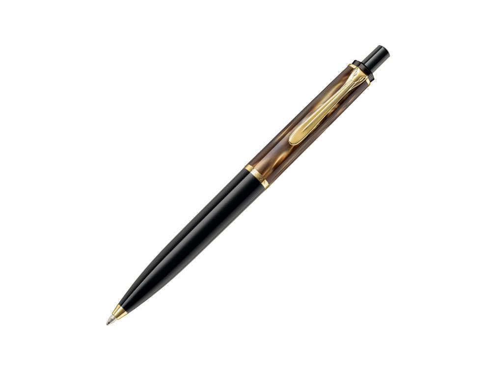 Stylo bille Pelikan K200 Brown Marbled, Marron, Résine, Attributs or, 808972