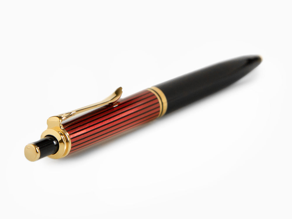Stylo bille Pelikan K400,Noir et rouge, Attributs or, 925289