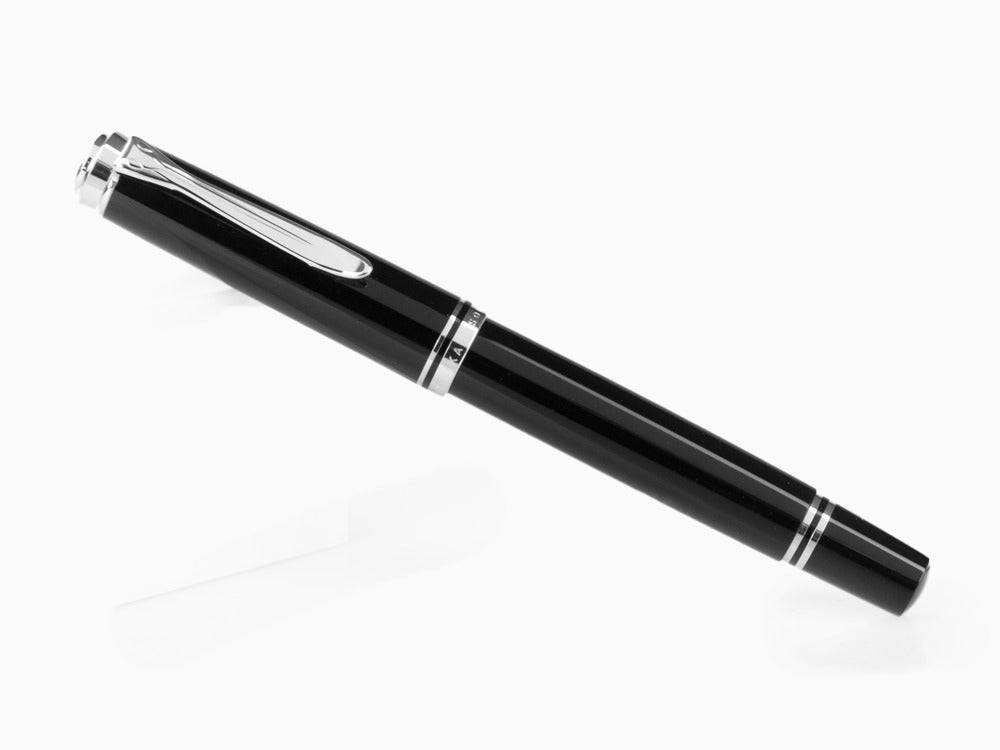 Stylo Plume Pelikan 405, Résine Noire, Attributs argent, 924423