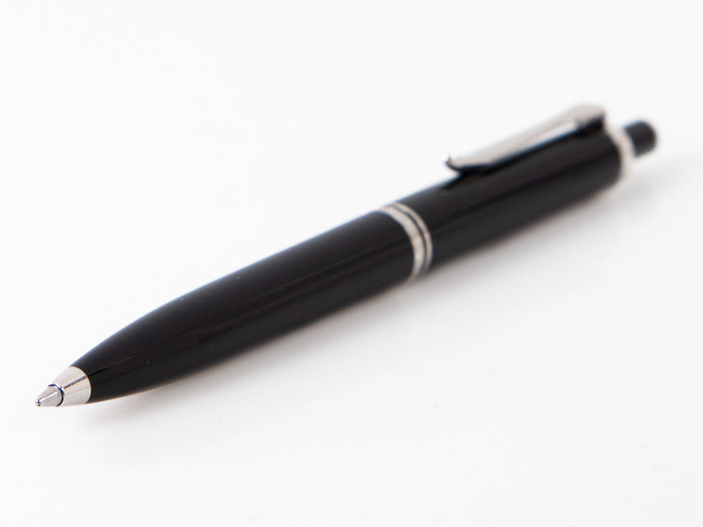 Stylo bille Pelikan K405, Résine Noire, Attributs argent, 926238