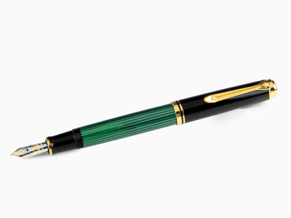 Stylo Plume Pelikan Souverän M 600, Noir-Vert, 980029