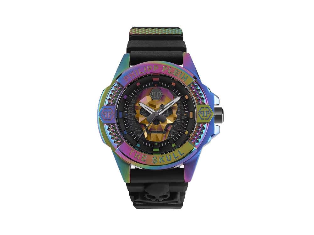 Montre à Quartz Philipp Plein The Skull Rainbow , PVD, Noir, 44 mm, PWAAA2123