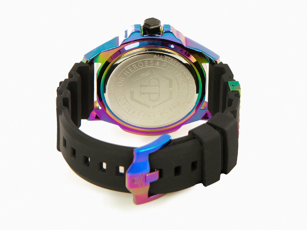 Montre à Quartz Philipp Plein The Skull Rainbow , PVD, Noir, 44 mm, PWAAA2123