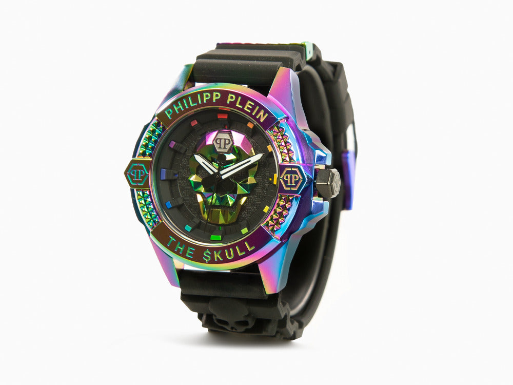 Montre à Quartz Philipp Plein The Skull Rainbow , PVD, Noir, 44 mm, PWAAA2123