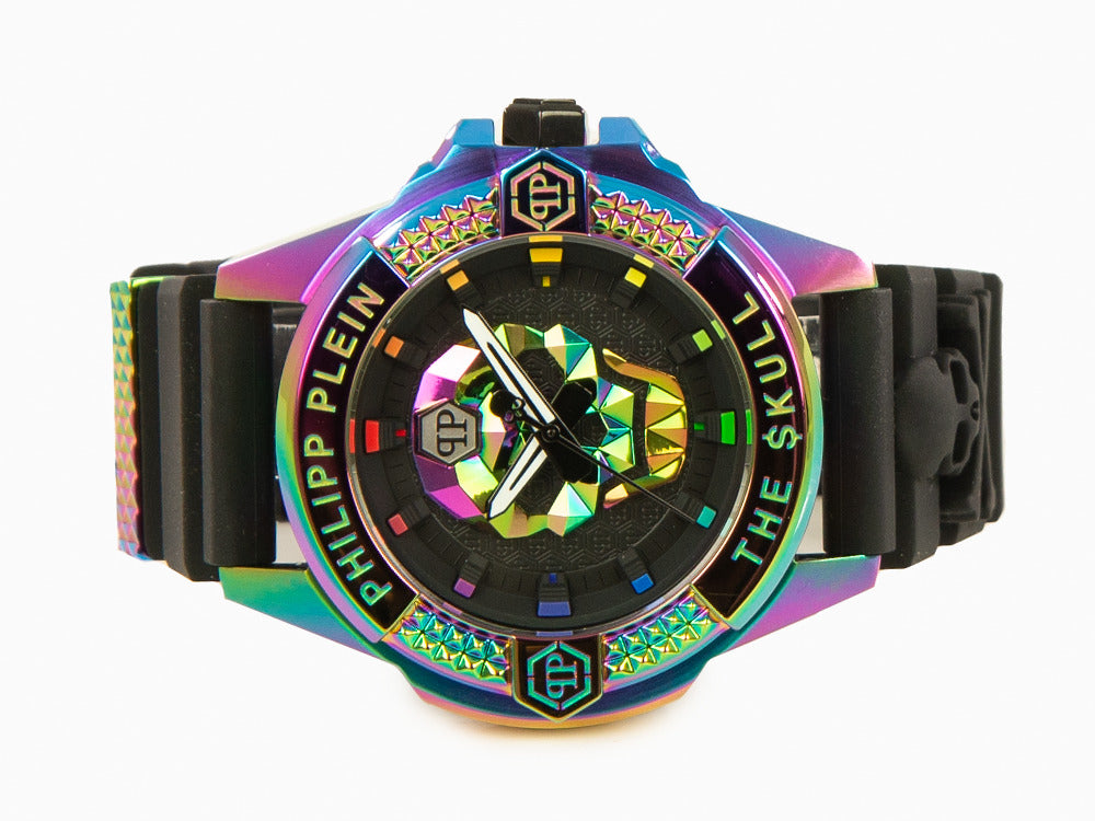 Montre à Quartz Philipp Plein The Skull Rainbow , PVD, Noir, 44 mm, PWAAA2123
