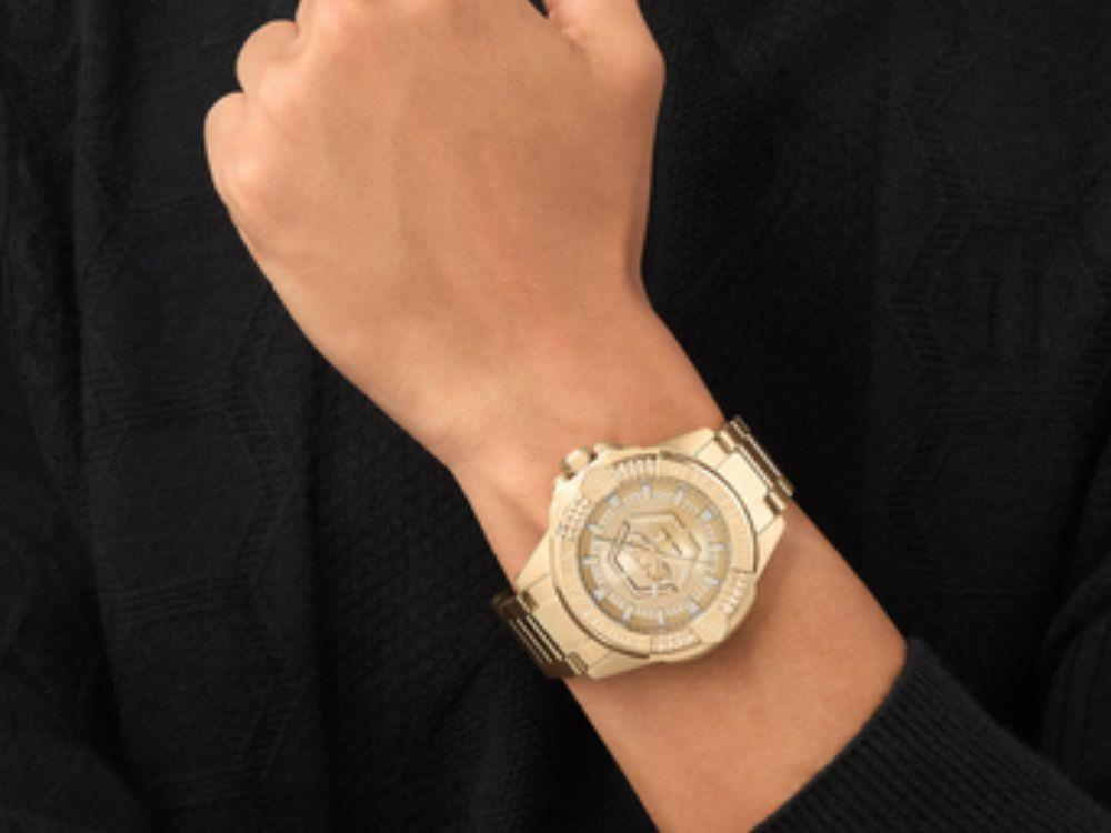 Montre à Quartz Philipp Plein Majesty, Doré, 45 mm, Verre minéral, PWBHA0726
