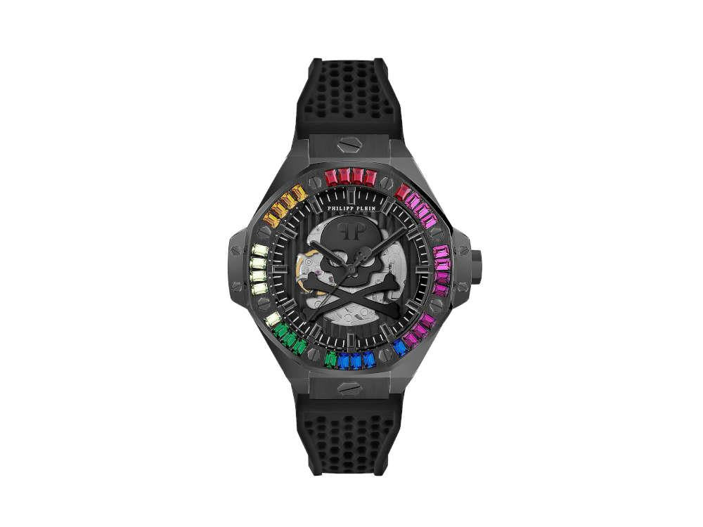 Montre Automatique Philipp Plein Skeleton Royal, PVD, Noir, 46 mm, PWPFA0424