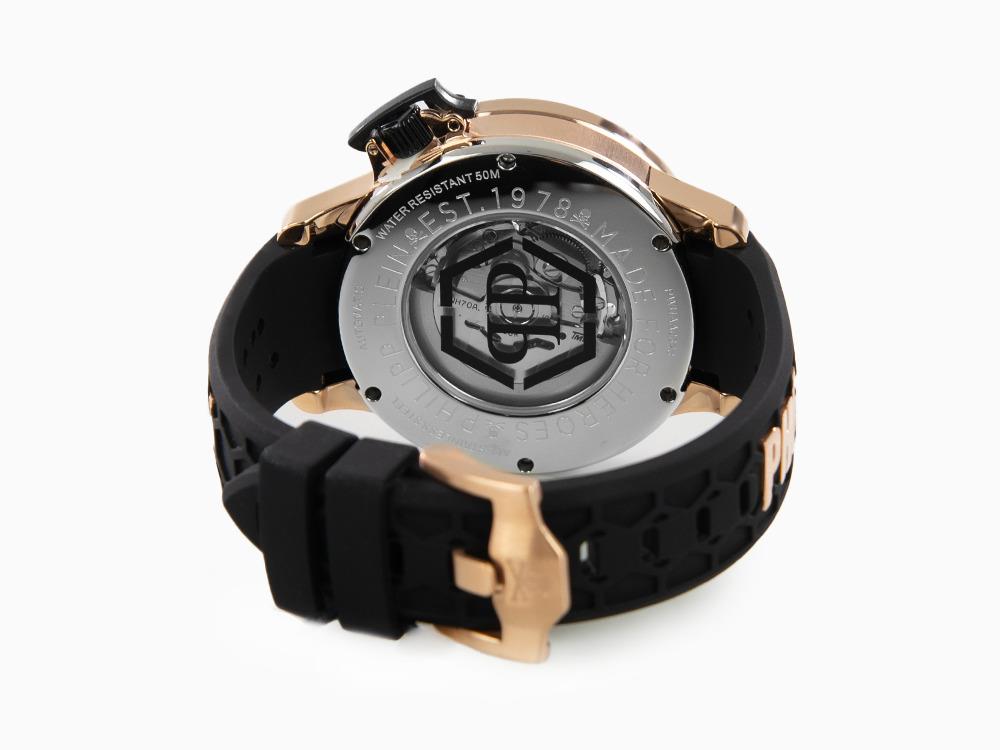Montre Automatique Philipp Plein Rich, PVD Or, Noir, 46 mm, PWUAA0323