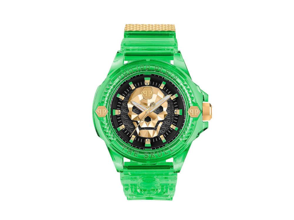Montre à Quartz Philipp Plein The Skull Scuba Duba, PVD, Noir, 44 mm, PWWAA0924