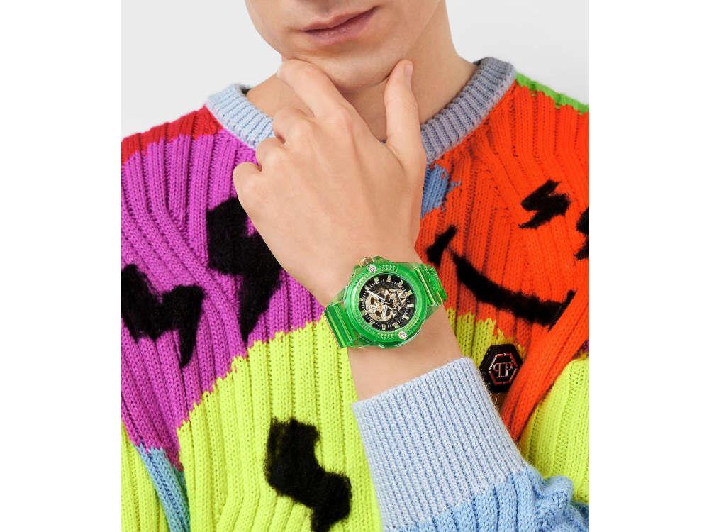 Montre à Quartz Philipp Plein The Skull Scuba Duba, PVD, Noir, 44 mm, PWWAA0924