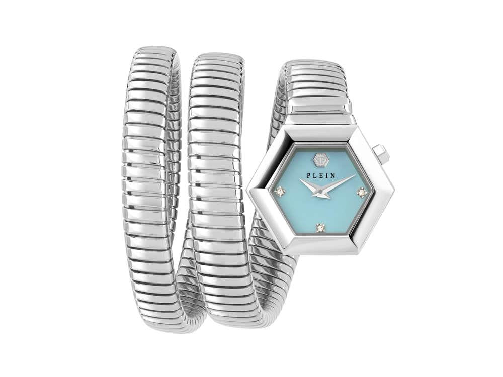 Montre à Quartz Philipp Plein Snake Hexagon, Bleu, 28 mm, PWZAA0625