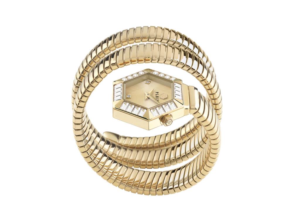 Montre à Quartz Philipp Plein Snake Hexagon, Doré, 28 mm, PWZAA1025
