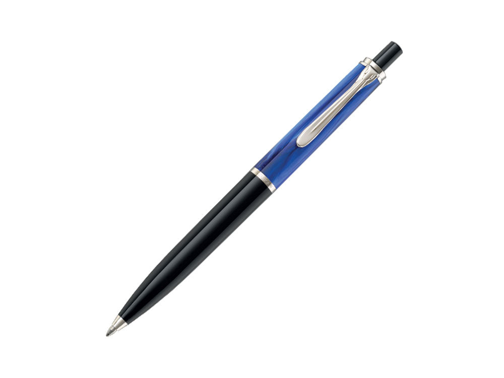Stylo bille Pelikan Classic K205, Marbre Bleu, Résine, Attributs chromés, 801997