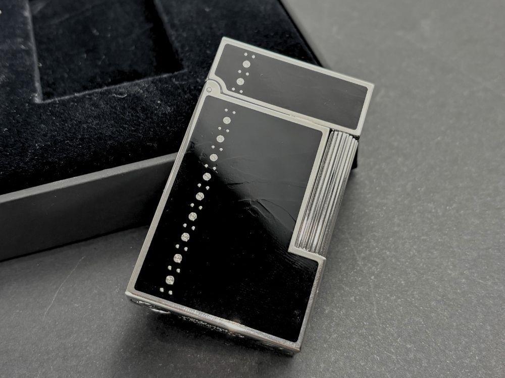 Briquet S.T. Dupont Ligne 2 Derby, Laque, Attributs Palladium, Noir, 016434