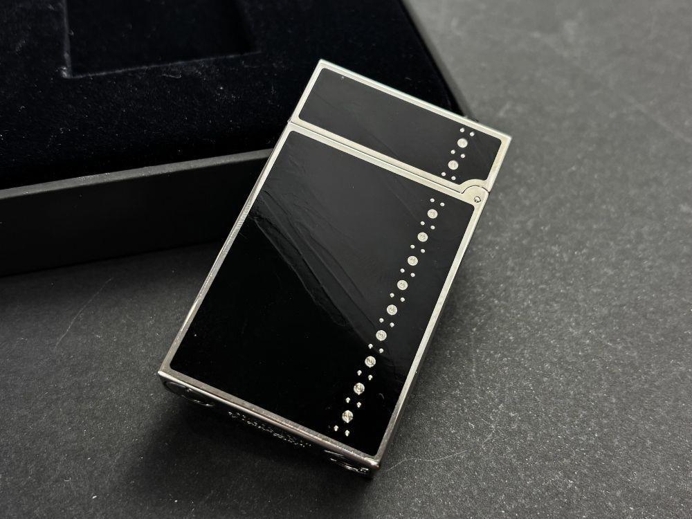 Briquet S.T. Dupont Ligne 2 Derby, Laque, Attributs Palladium, Noir, 016434