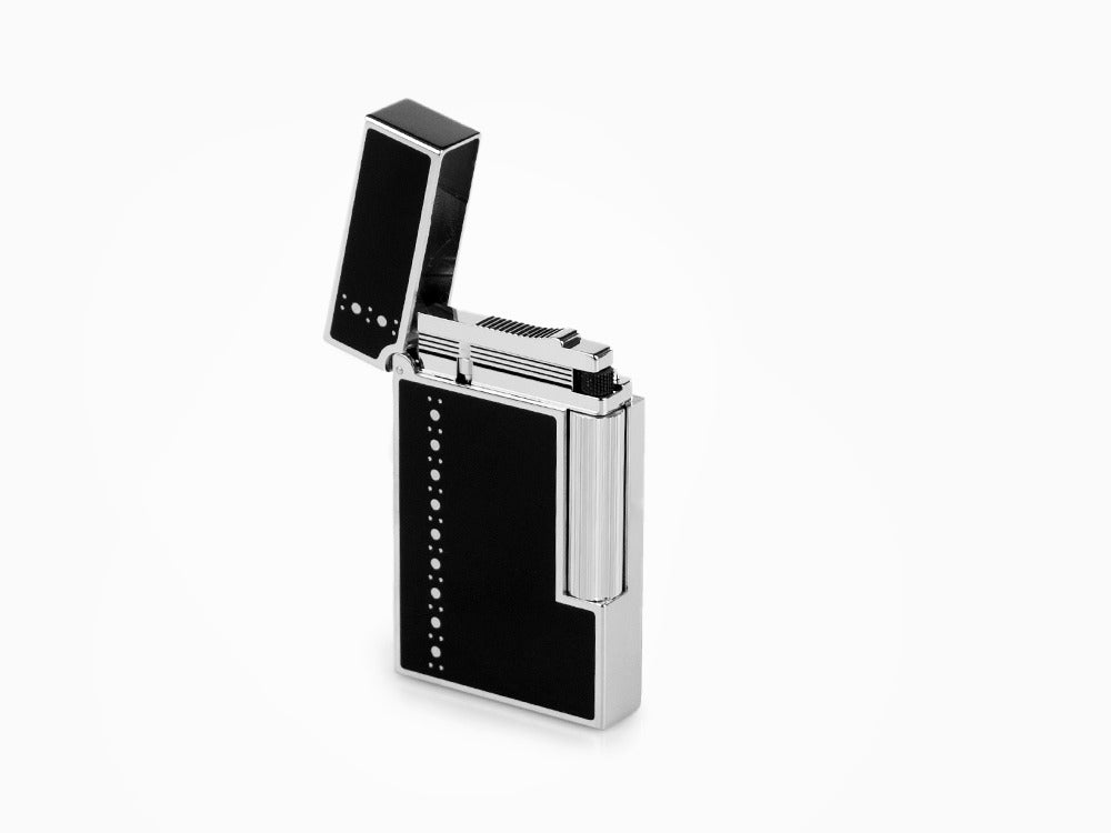 Briquet S.T. Dupont Ligne 2 Derby, Laque, Attributs Palladium, Noir, 016434