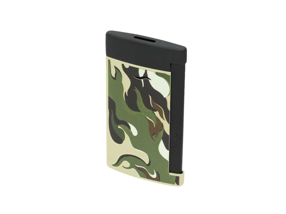 Briquet S.T. Dupont Camo Slim 7, Métal, PVD, Vert, Édition Limitée, 027750G
