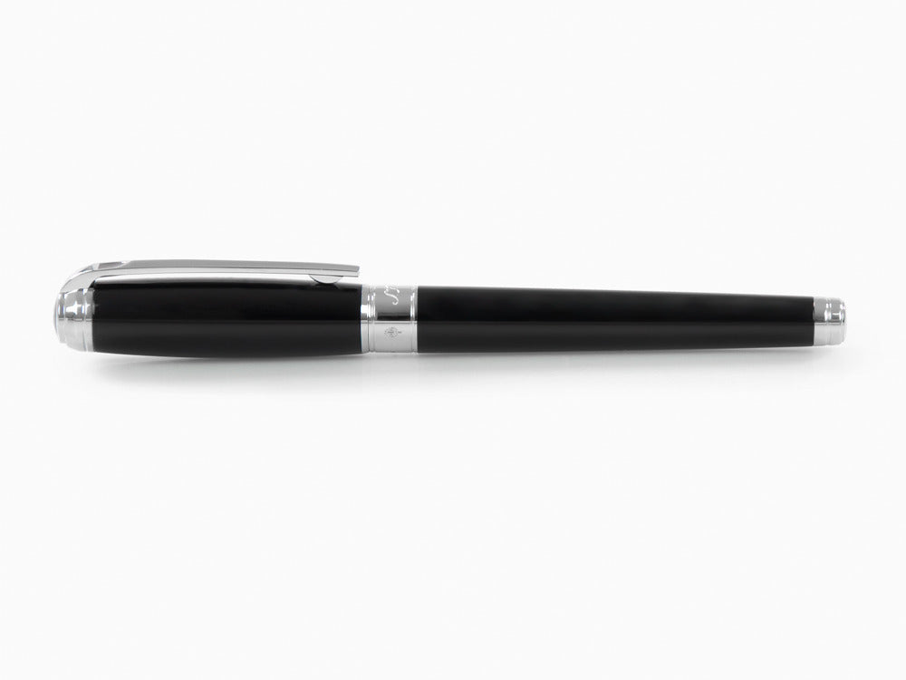 Stylo Plume S.T. Dupont New Line D Large, Laque, Noir, Palladium