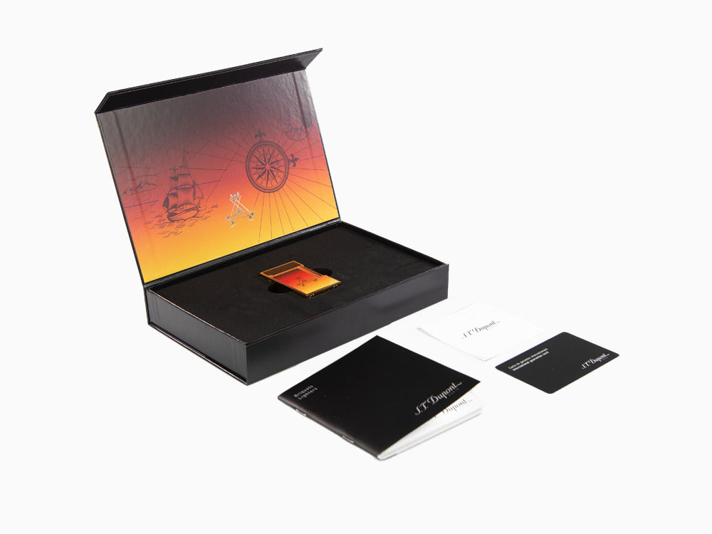 Briquet S.T. Dupont Ligne 2 Cling Montecristo, Le Crépuscule, Orange, C16036