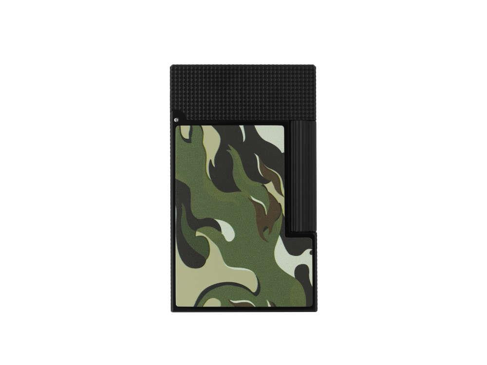 Briquet S.T. Dupont Camo Ligne 2, Métal, Vert, Édition Limitée, C16050