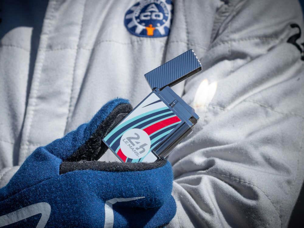 Briquet S.T. Dupont 24H Du Mans Ligne 2, Palladium, Blanc, C16088