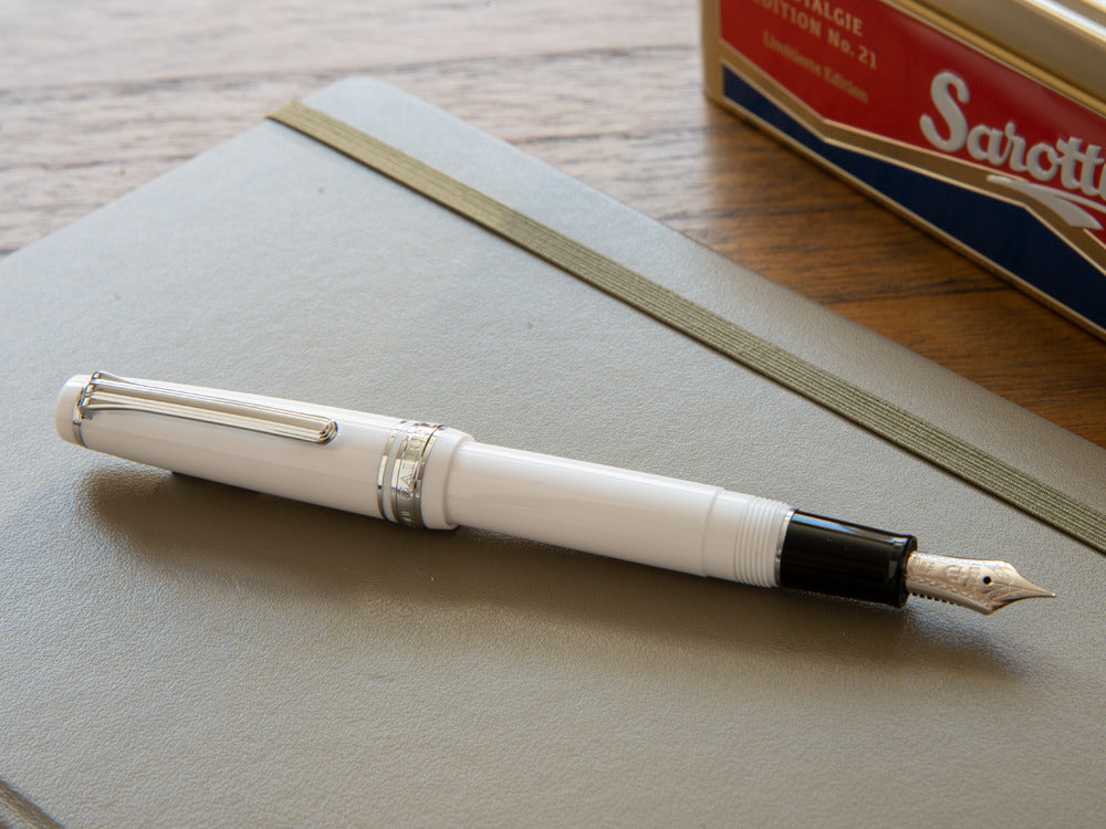 Stylo Plume Sailor Professional Gear Slim Silver, Blanc, Rhodium
