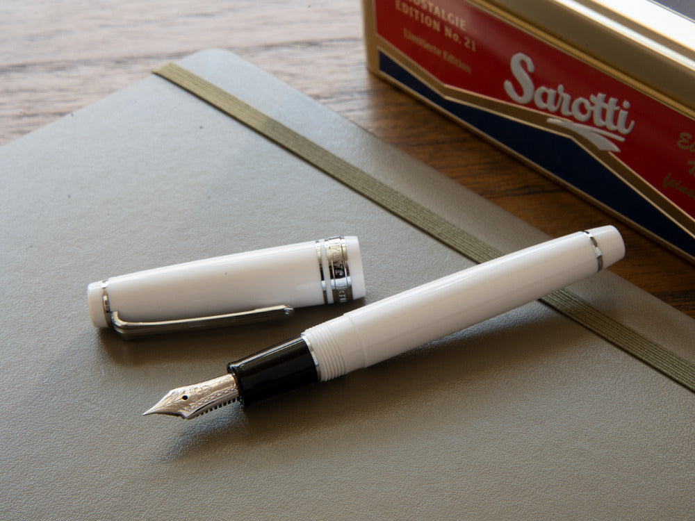 Stylo Plume Sailor Professional Gear Slim Silver, Blanc, Rhodium