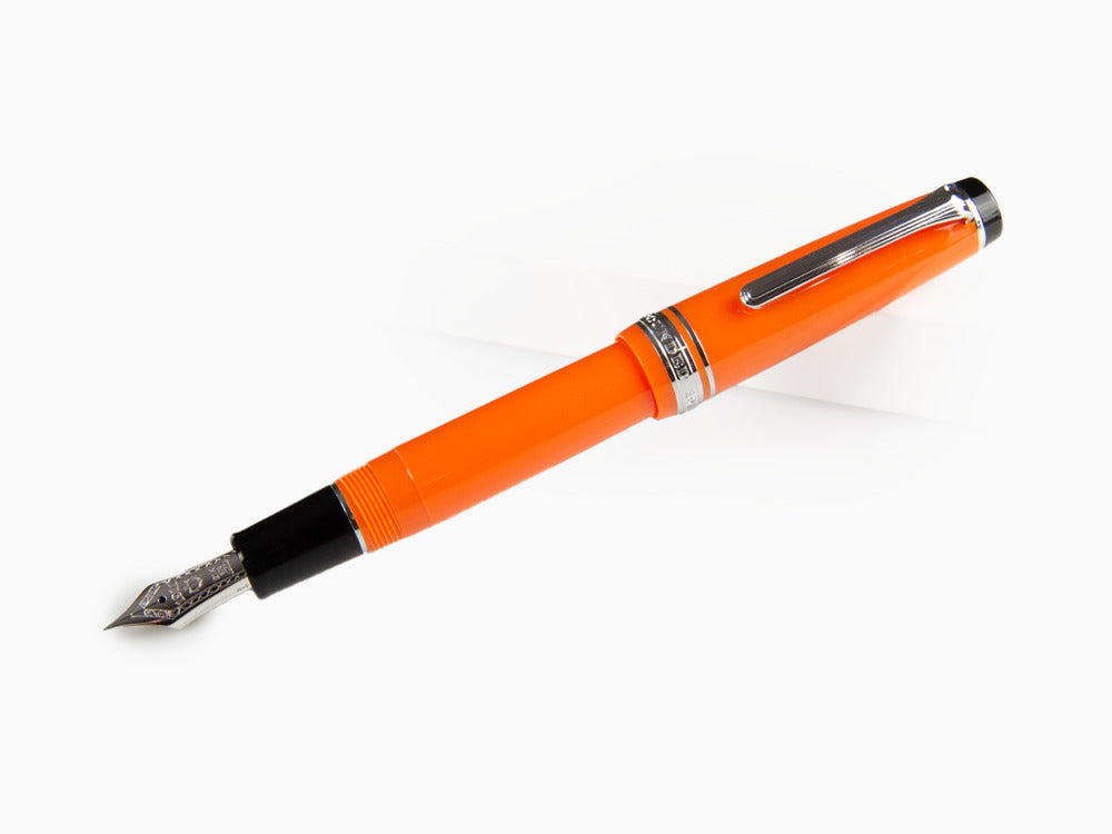 Stylo Plume Sailor Professional Gear Color, Orange, Attributs chromés