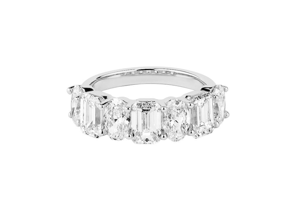 Solitario Demi-alliance en Or blanc 18K de 3.9 ct, LRW00313-13