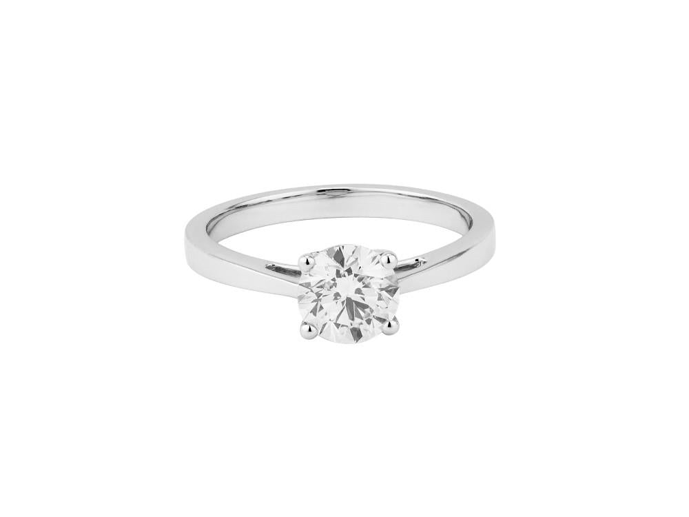 Solitario Bague Solitaire Taille Brillant Or Blanc 18K 0.5 ct, LRW23704-14