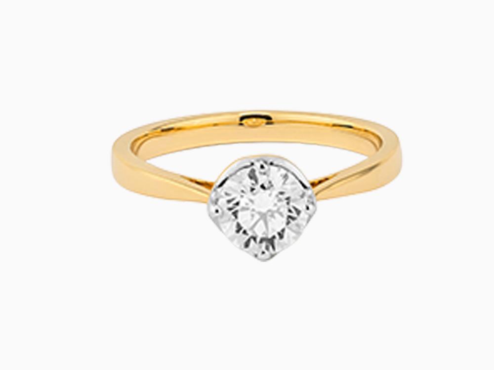 Solitario Bague Solitaire Taille Brillant Or 18K 0.8 ct, LRY23701-14