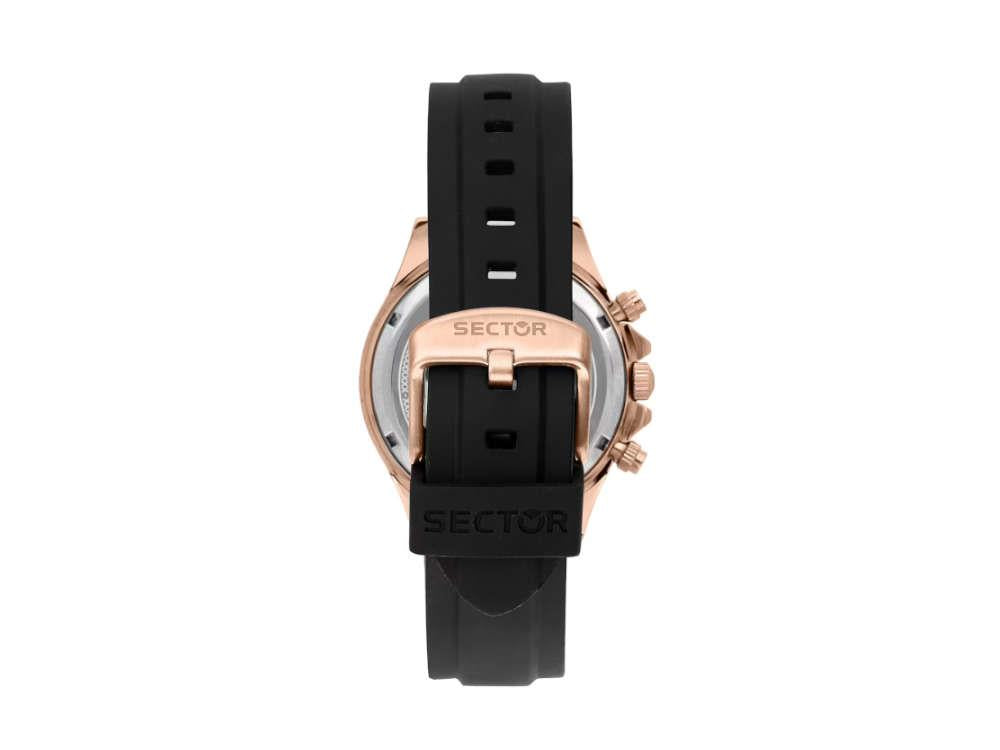 Montre à Quartz Sector No Limits 230, PVD Or Rose, Noir, 43 mm, R3271661029
