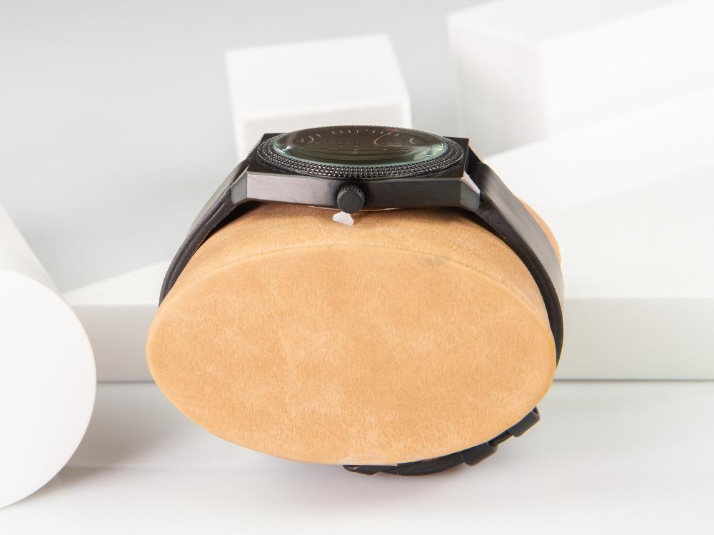 Montre à Quartz Tibaldi Men's, Noir, 39mm x 46mm, Bracelet en cuir, TMM-PVD-LT