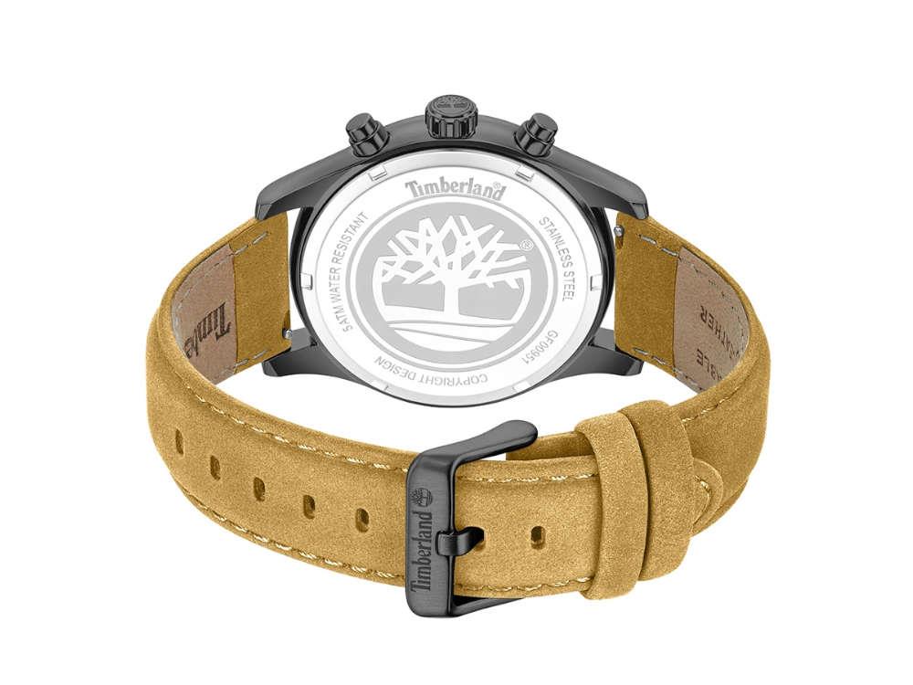 Montre à Quartz Timberland Ashmont, Noir, 44 mm, Bracelet en cuir, TDWGF0095102