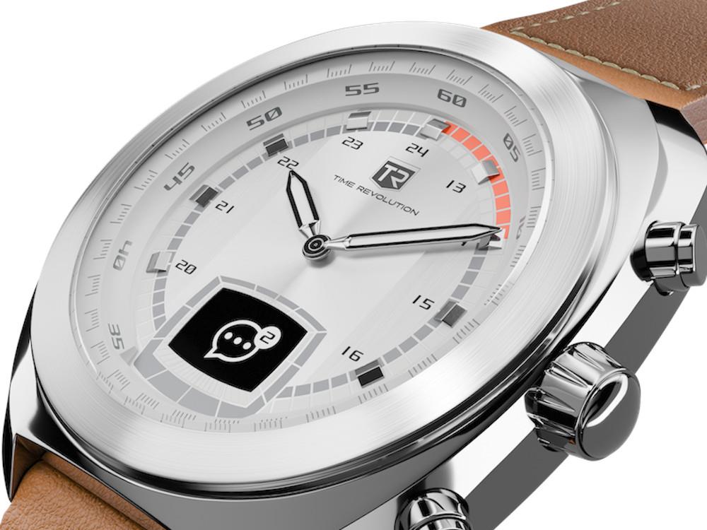 Montre Hybride Time Revolution Hybrid 01 Glacier SS, Gris, 42 mm, TR01.4S-2