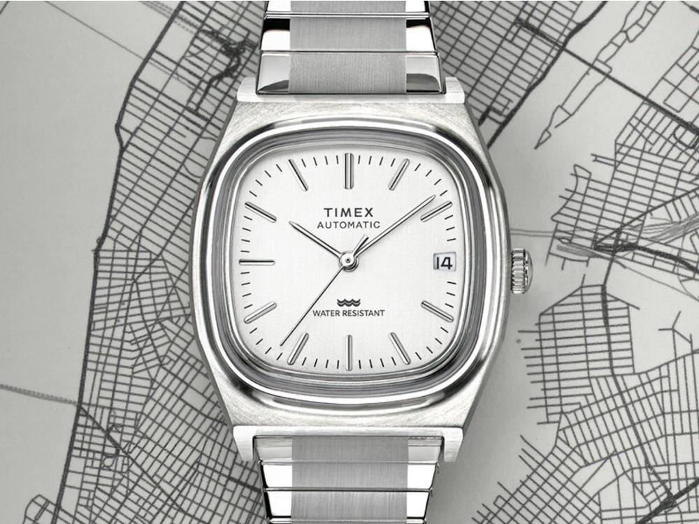 Montre Automatique Timex E Line, Blanc, 34 mm, TW2W70800