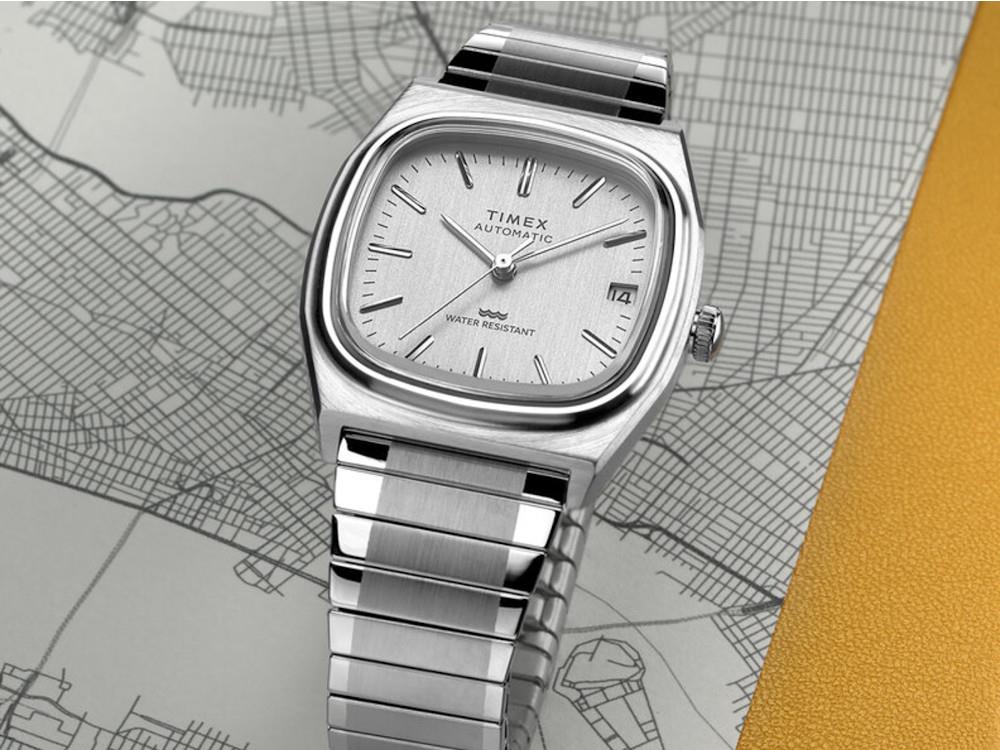 Montre Automatique Timex E Line, Blanc, 34 mm, TW2W70800