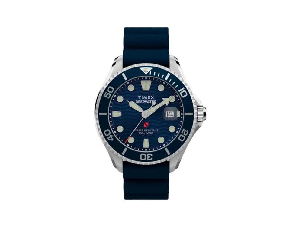 Montre à Quartz Timex Deepwater Meridian 200 SST, Bleu, 44 mm, TW2W81500