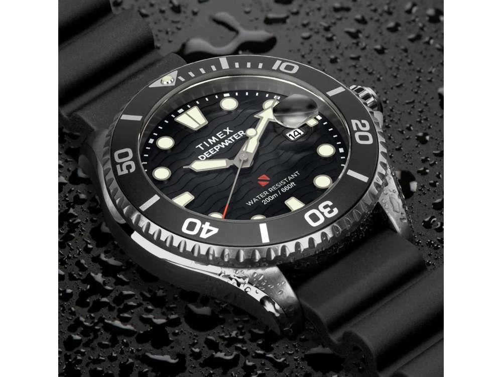 Montre à Quartz Timex DeepWater, Noir, 44 mm, TW2W81600