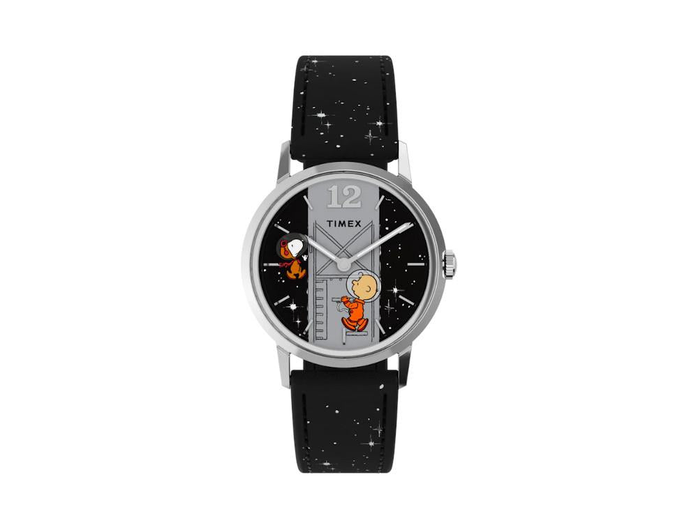 Montre Timex x Peanuts Marlin Hand-Wound Space, Noir, 34 mm, TW2W89700