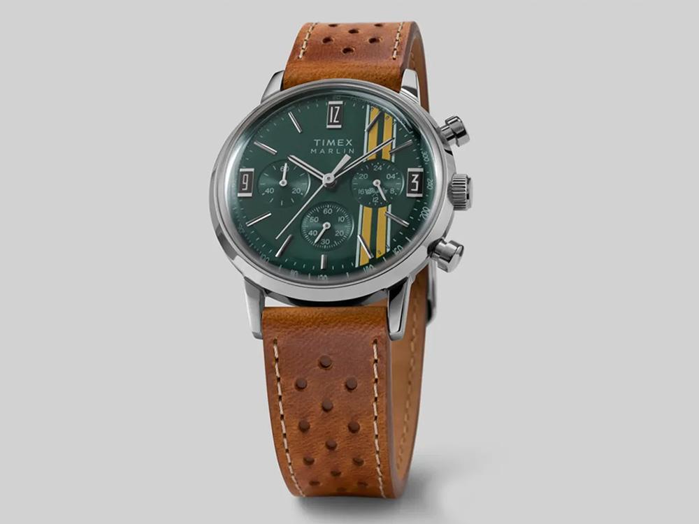 Montre à Quartz Timex Marlin, Vert, 40 mm, Chronographe, TW2W99100