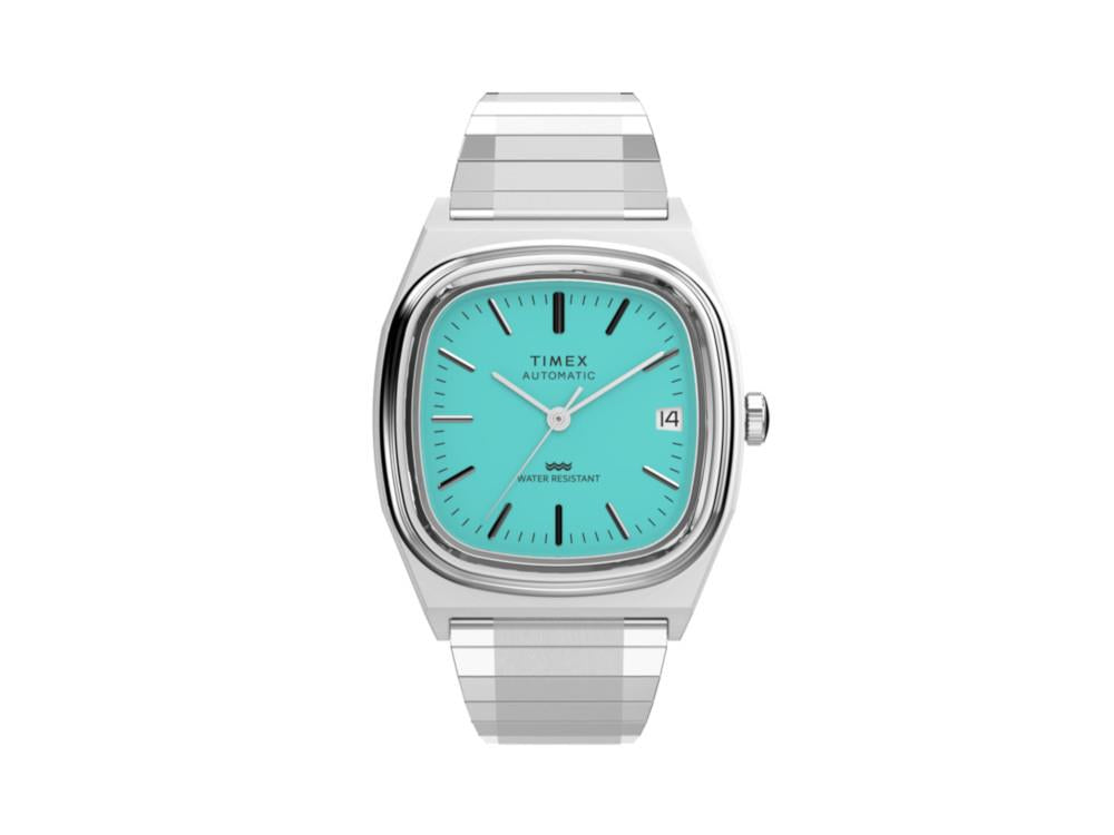 Montre Automatique Timex E Line, Turquoise, 34 mm, TW2Y07300