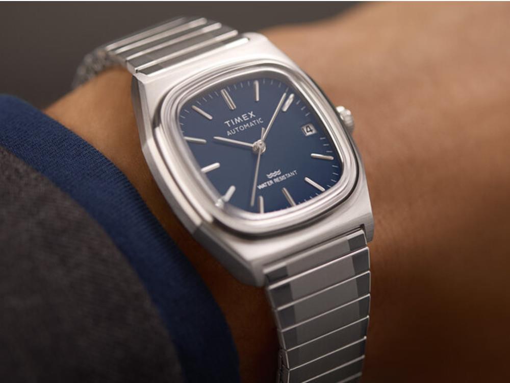 Montre Automatique Timex E Line, Bleu, TW2Y07400